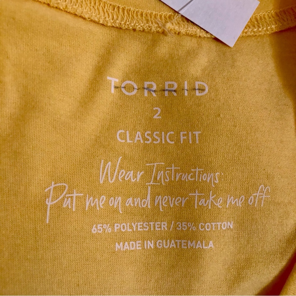 TORRID SUNKISSED Yellow Graphic Tee with Sunkissed Print WOMEN PLUS SIZE 2X NWOT - Picture 7 of 10